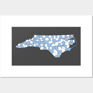 UNC North Carolina County Colors Posters and Art